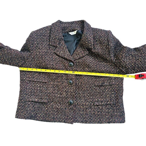 Bleyle 14 Petite Tweed Blazer Jacket Wool Mohair Blend - Picture 10 of 13
